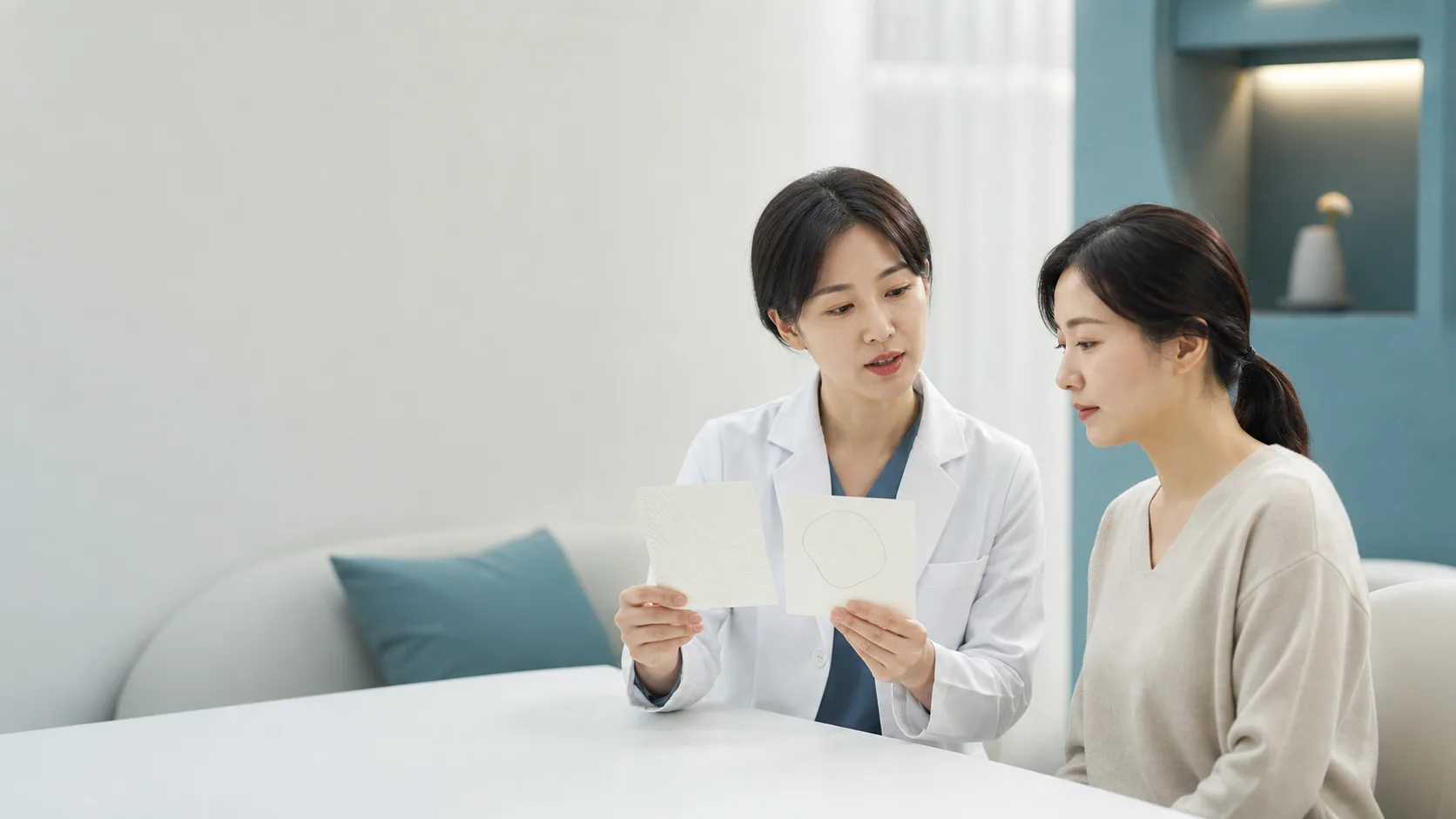 첨단쥬베룩 상담 전, 피부결과 볼륨 목적을 나누는 기준